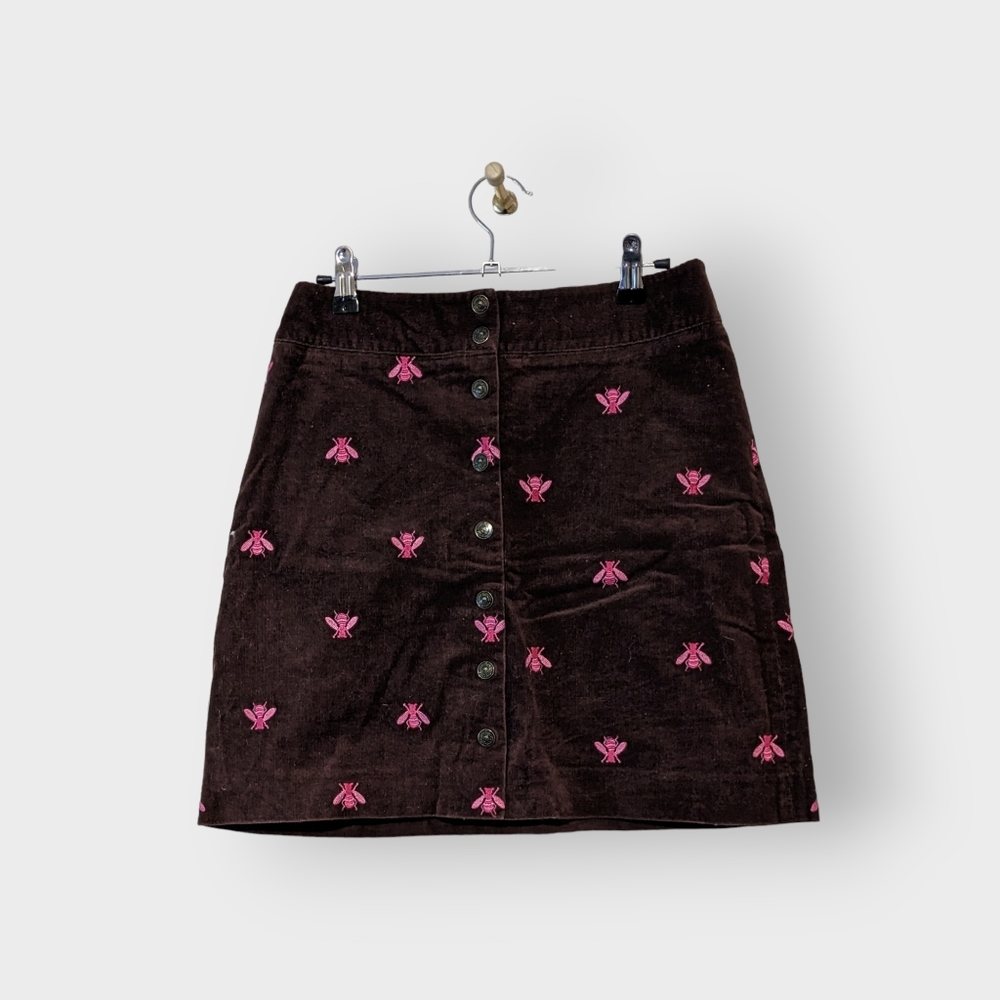 Vintage Lilly Pulitzer Embroidered Corduroy Bee Skirt
